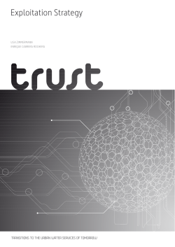 Exploitation Strategy - TRUST | Transitions to the Urban Water