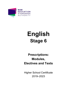 English Stage 6 Prescriptions - HSC 2009-2014