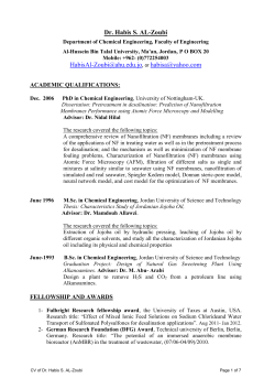 Curriculum Vitae (C - Al-Hussein Bin Talal University