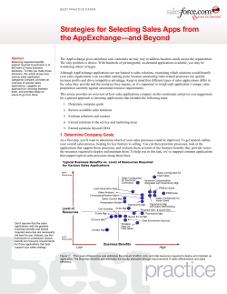 Strategies for Selecting Sales Apps from the