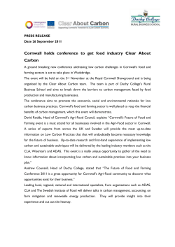 Cornwall holds conference to get food industry Clear About Carbon