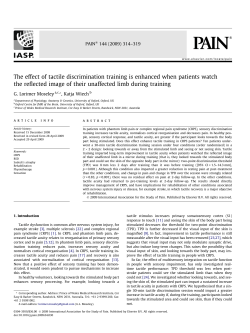 The effect of tactile discrimination training is