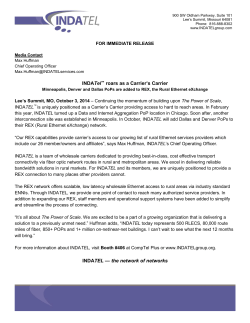 INDATel™ roars as a Carrier`s Carrier INDATEL — the network of