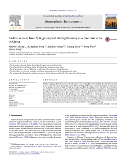 Carbon release from Sphagnum peat during thawing in a montane