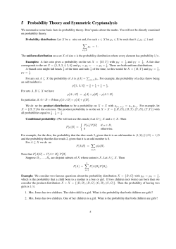 5 Probability Theory and Symmetric Cryptanalysis