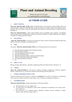Plant and Animal Breeding