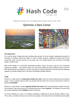 Optimize a Data Center
