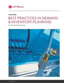 Best Practices in Demand and Inventory Planning for the