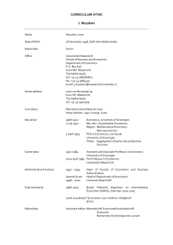 CURRICULUM VITAE - Researchers