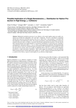Possible Implication of a Single Nonextensive pT Distribution for