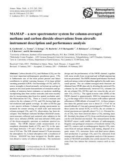 MAMAP &ndash; a new spectrometer system for column