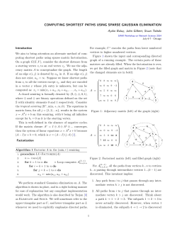 COMPUTING SHORTEST PATHS USING SPARSE GAUSSIAN