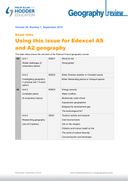 Exam links: Using this issue for Edexcel