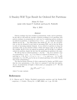 A Stanley-Wilf Type Result for Ordered Set Partitions