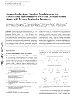 Supramolecular AgentSimulant Correlations for the
