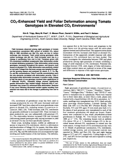 C02-Enhanced Yield and Foliar Deformation