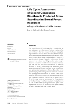 Life Cycle Assessment of Second Generation Bioethanols Produced