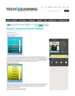 Bloom`s Taxonomy Blooms Digitally | Tech Learning