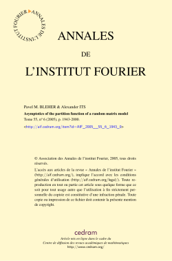 Asymptotics of the partition function of a random matrix