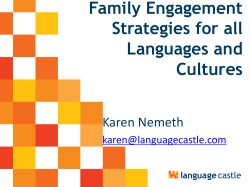 Family Engagement Strategies for all Languages and Cultures