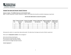 Sample Items - Caddo Science