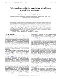 Full-complex amplitude modulation with binary spatial light modulators
