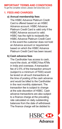 Advance Platinum Credit Card