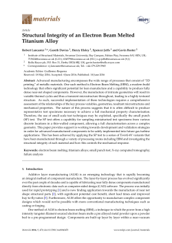 Structural Integrity of an Electron Beam Melted Titanium Alloy