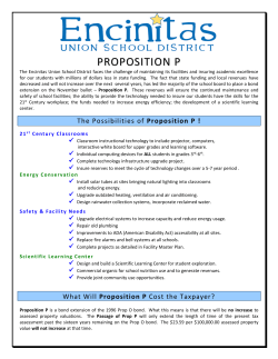 proposition p - Encinitas Union School District
