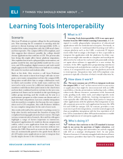 ELI 7 Things You Should Know About Learning Tools Interoperability