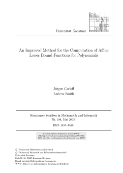 An Improved Method for the Computation of Affine Lower Bound