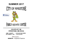 2017 Aquatic Center Brochure