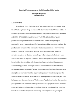 human - Berlin Practical Philosophy International Forum eV