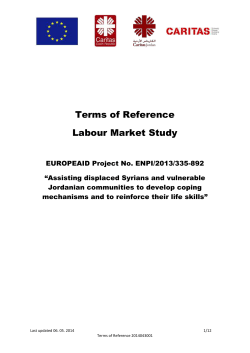 The study specified within these Terms of Reference (hereinafter