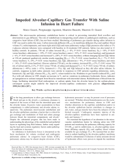 Impeded Alveolar-Capillary Gas Transfer With Saline