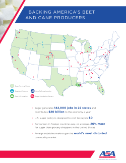 American Sugar Alliance Info - Agri