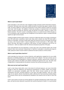 Crystal Lead Testing Fact Sheet 2014