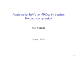 Accelerating SpMV on FPGAs by Lossless Nonzero Compression