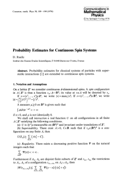 Probability estimates for continuous spin systems