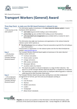Transport Workers (General) Award