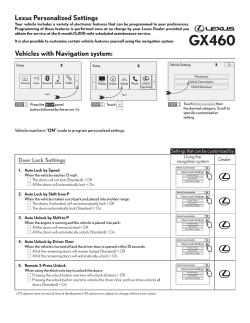 2016 Lexus GX 460 Personalized Setting with Navigation