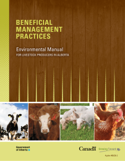 Beneficial Management Practices: Environmental Manual for