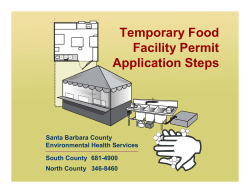 Temporary Food Facility Permit Application Steps