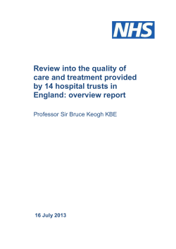 Review into the quality of care and treatment