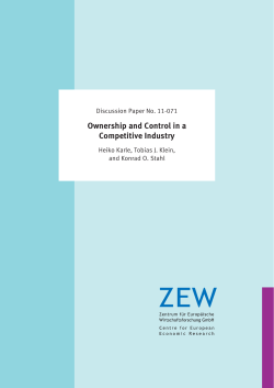 Ownership and Control in a Competitive Industry