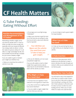 G-Tube Feeding - Cystic Fibrosis Canada