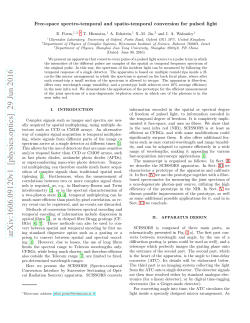 Free-space spectro-temporal and spatio