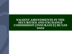 New Solvency Requirements - Pakistan Insurance Institute