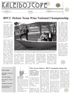 BPCC Debate Team Wins National Championship