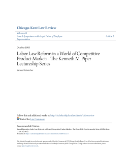Labor Law Reform in a World of Competitive Product Markets